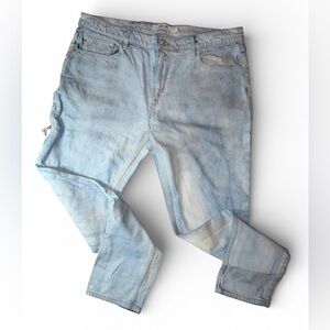 🔥 Hudson Zack Skinny Zip Fly Blue Painter Jeans Size 38 38x32 🔥